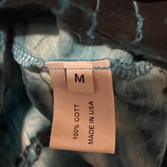 Proenza Schouler Black and Blue Tie Dye Long Sleeve Cotton Top, Sz M - Picture 3 of 4